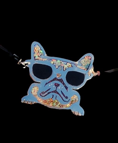 Charming French Bulldog Inlay Opal Pendant - Preorders accepted