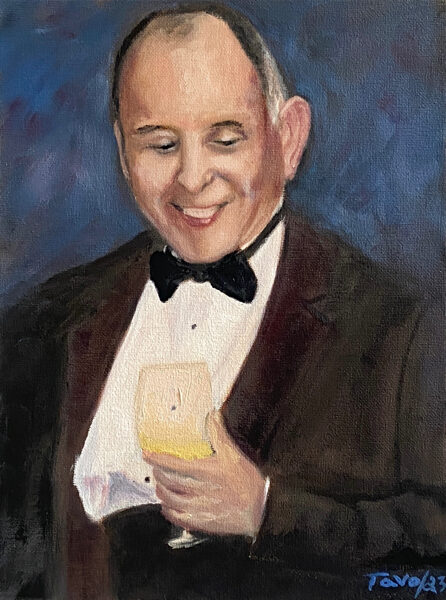 Sir David Palomares  9" x 12" Oil on Canvas - Commissioned for Private Collection
