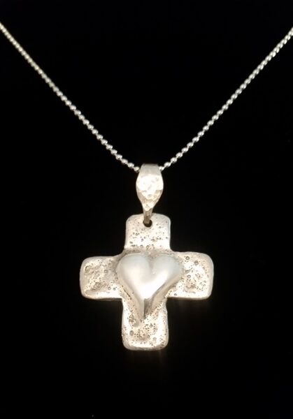 Cute Tectured Cross with Heart
